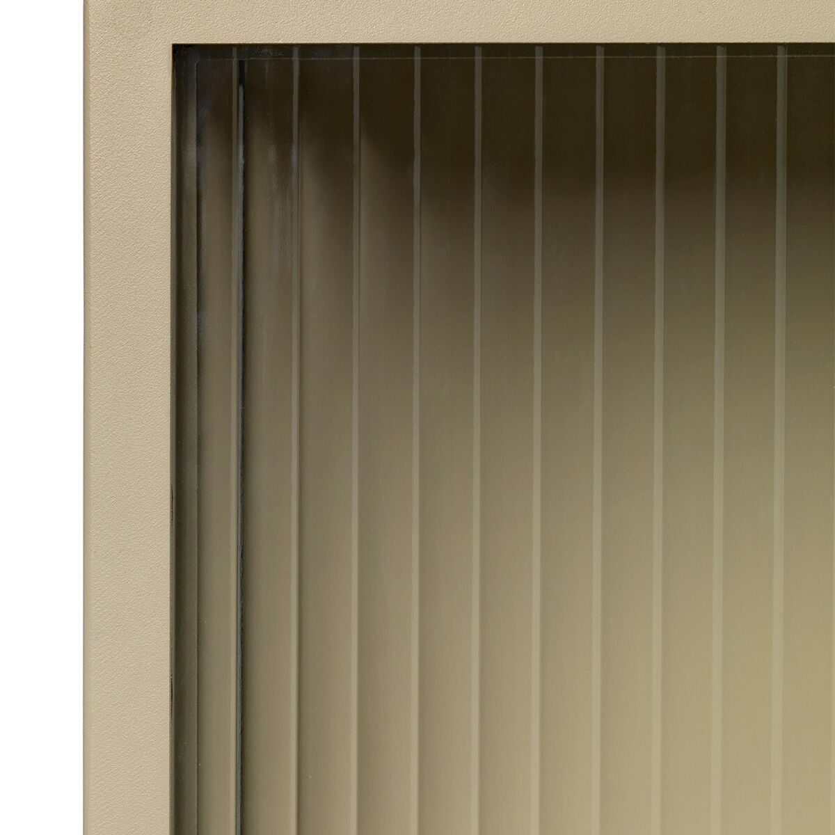Haze Armoire Murale en Verre Cannelé Cachemire
