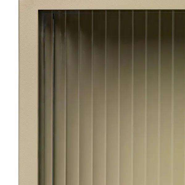 Haze Wall Cabinet Fluted Glass Cashmere