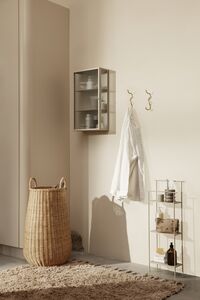 Haze Armoire Murale en Verre Cannelé Cachemire