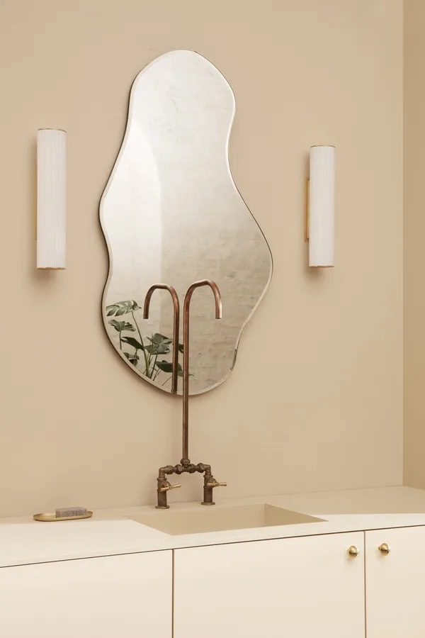 Pond Mirror Large Brass