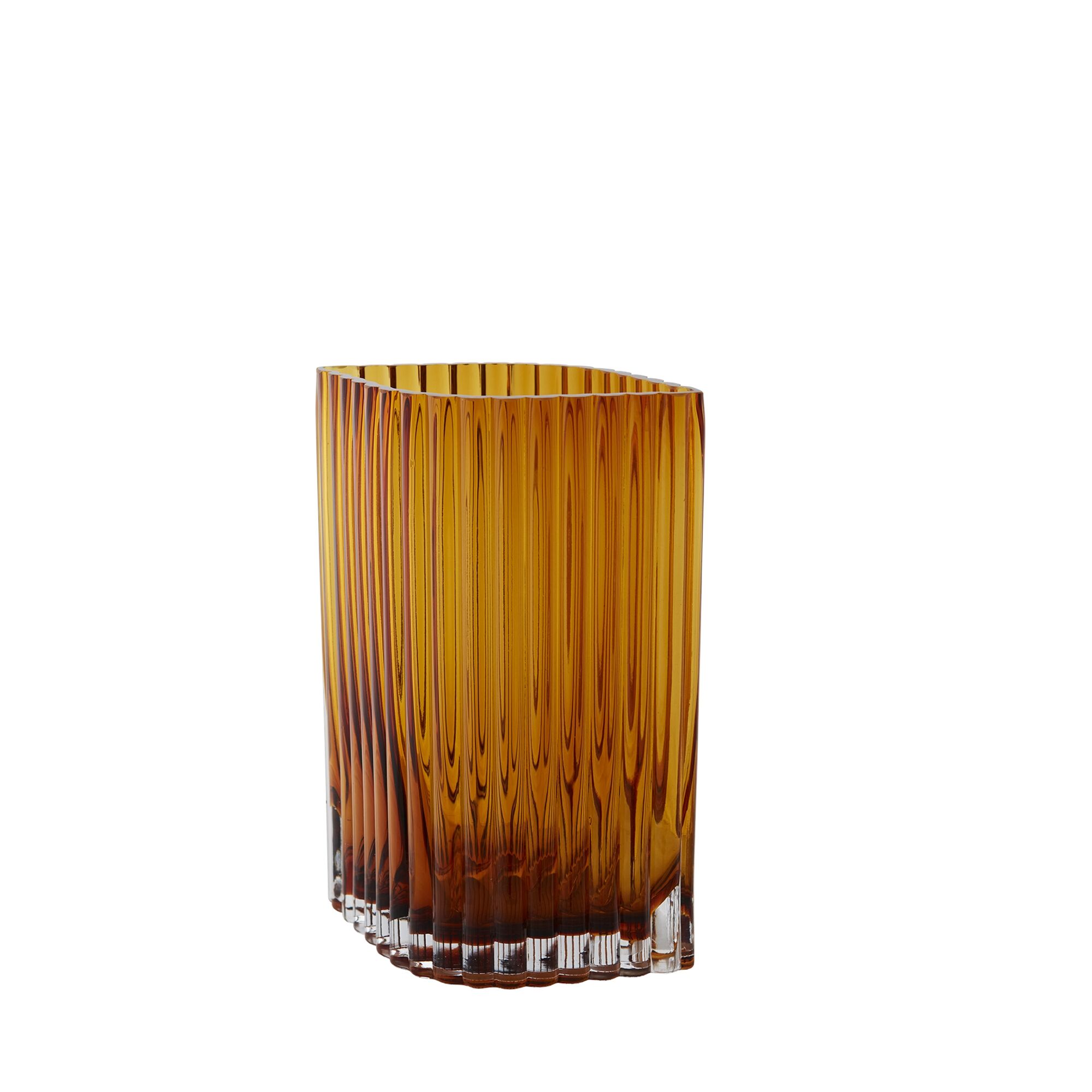 FOLIUM Vase 25 cm Amber