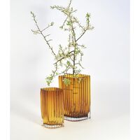 FOLIUM Vase 25 cm Bernstein