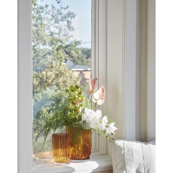 FOLIUM Vase 25 cm Bernstein