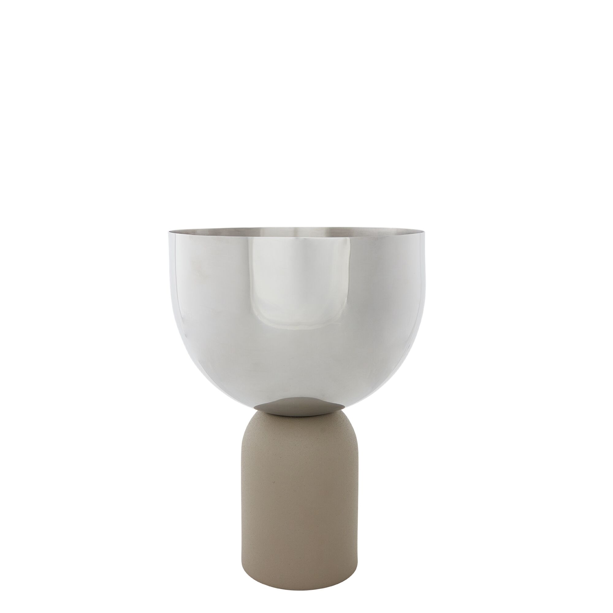 TORUS Cache-pot 17 cm Argent/Taupe