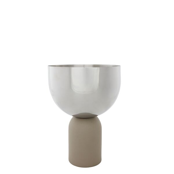 TORUS Blumentopf 17 cm Silber/Taupe