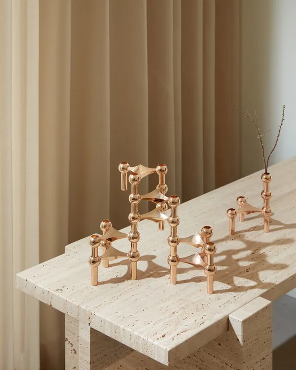 Lysestage H6,5 Rose Gold