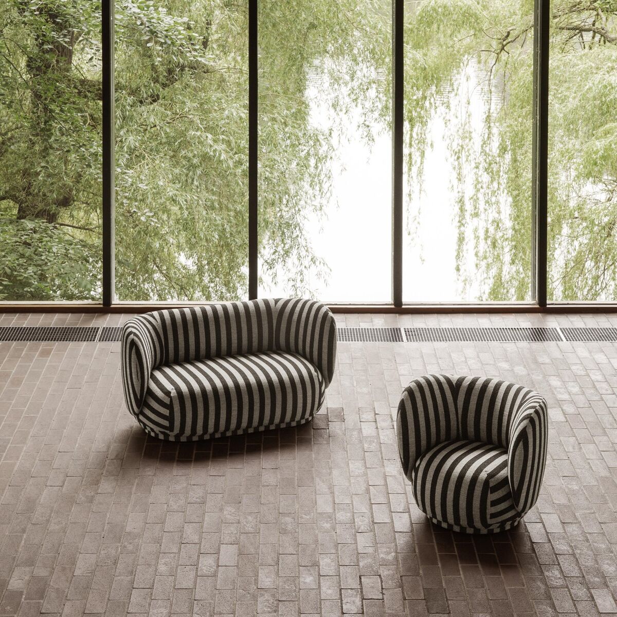 Rico Sofa 2-zits Louisiana Zand/ Zwart
