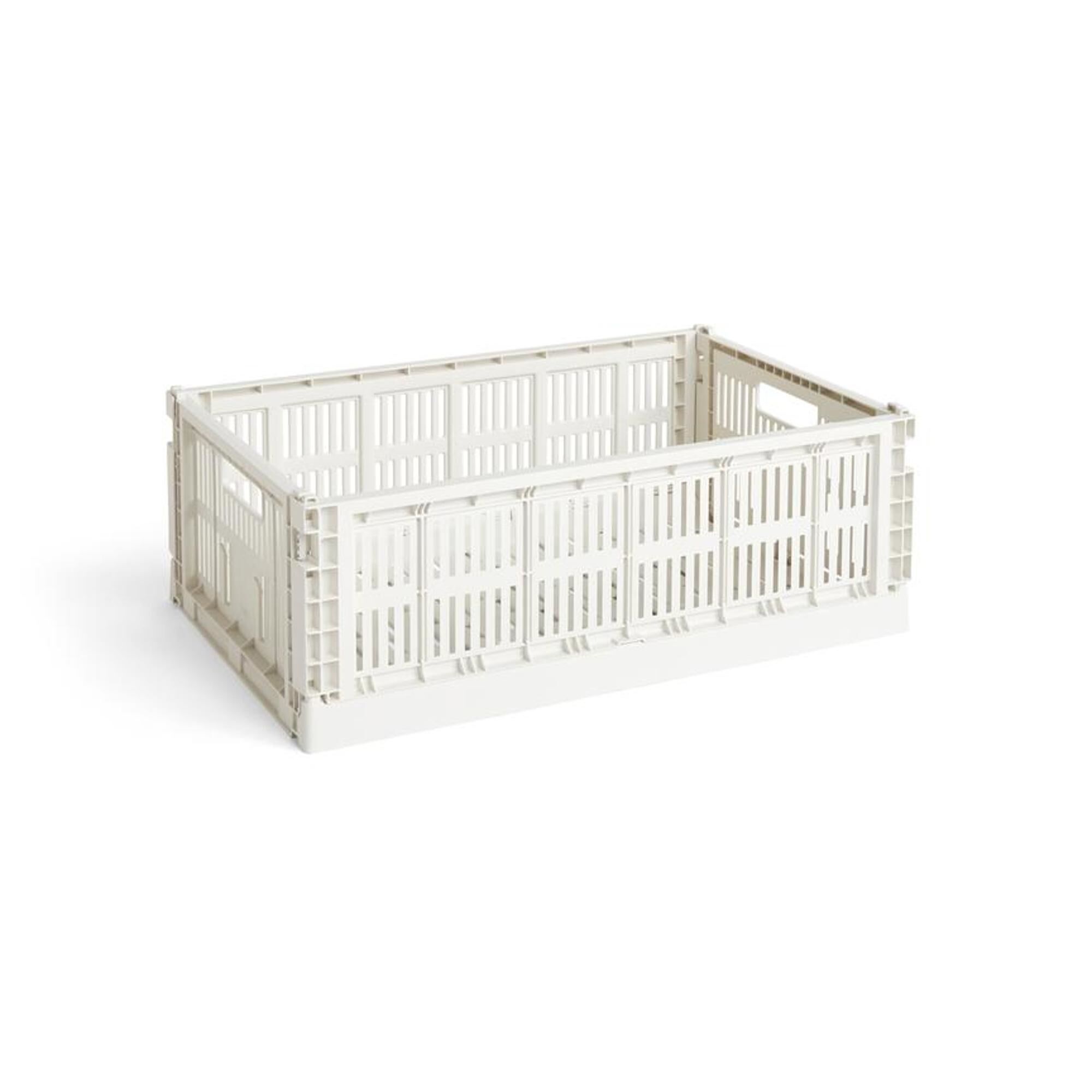 grand boîte de rangement Colour Crate, blanc cassé
