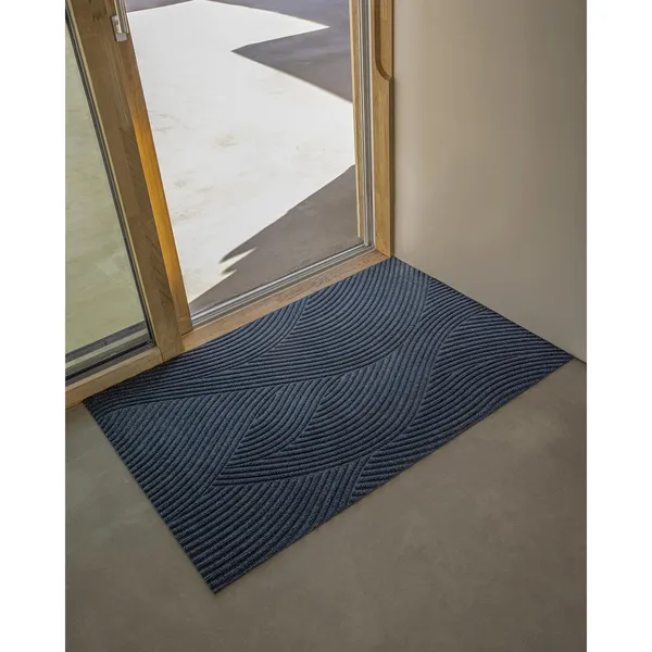 Strå Dørmåtte 85x130 Blå