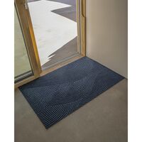 Strå Dørmåtte 85x130 Blå
