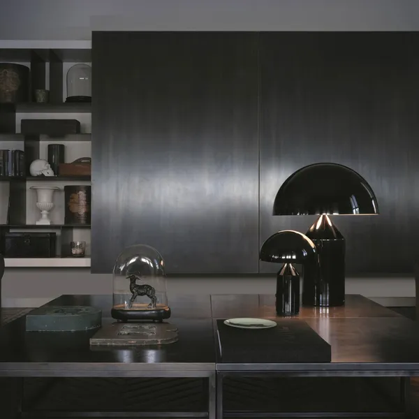 Atollo 239 Lampada da Tavolo 38 cm Nero