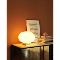 Alba 265 Tischlampe Messing Satin