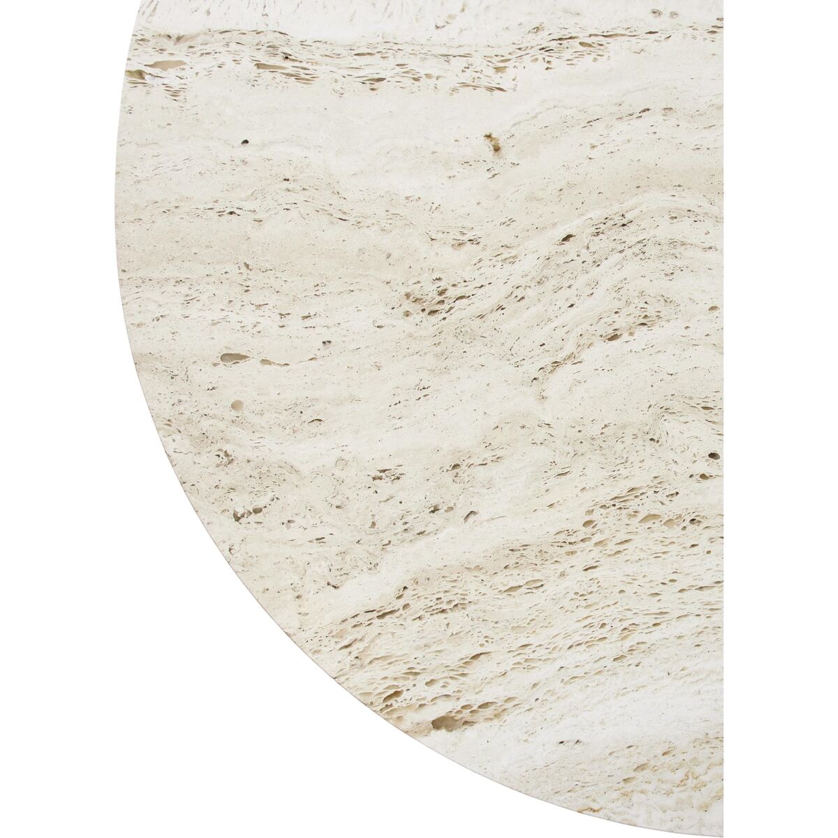 Mesa de comedor Epic elíptica de travertino Blanco