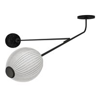 Satellite Vegglampe Hardwired Sort/ Hvit