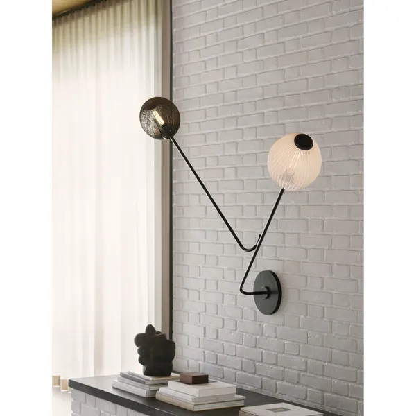 Matt Vegglampe Hardwired Krem Hvit