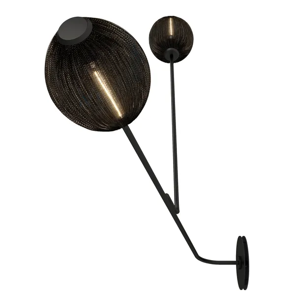Satellite Væglampe Hardwired Sort Semi Matt