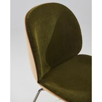 Beetle Dining Chair Veneer Shell Mumble 40 With Legs In Black Chrome