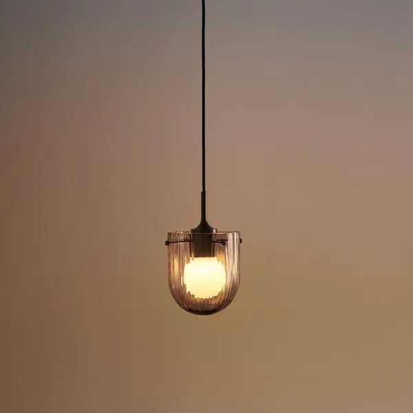 Seine Pendant Burnished Brass/ Smoked