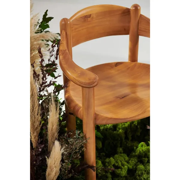 Daumiller Dining Chair with Armrests Golden Pine