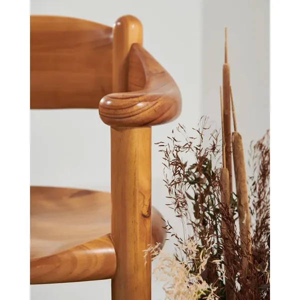 Daumiller Dining Chair with Armrests Golden Pine