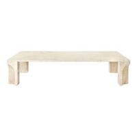 Doric Coffee Table Rectangular 140 x 80 cm Neutral White