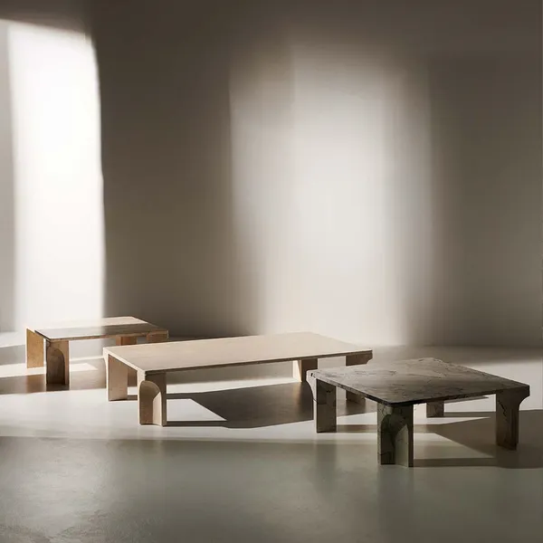 Doric Coffee Table Rectangular 140 x 80 cm Neutral White