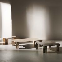 Doric Coffee Table Rectangular 140 x 80 cm Neutral White