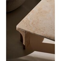 Doric Coffee Table Rectangular 140 x 80 cm Neutral White