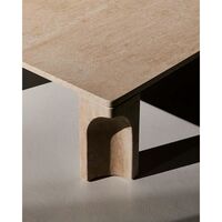 Doric Coffee Table Square 80 x 80 cm Neutral White