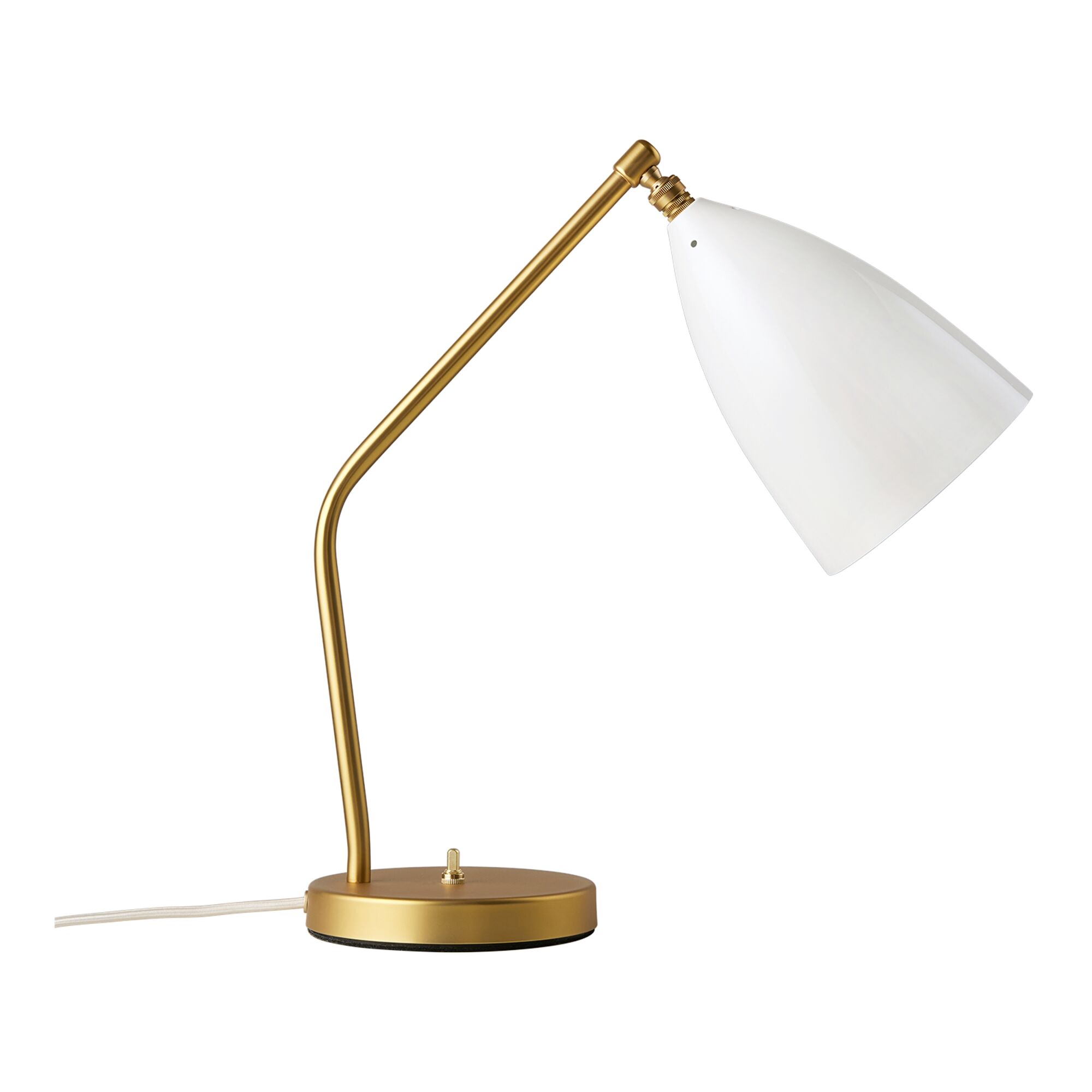 Grossman Collection Gräshoppa Bordlampe Messing/ Polert Alabasterhvit