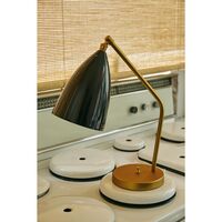 Grossman Collection Gräshoppa Bordlampe Messing/Blank Sort