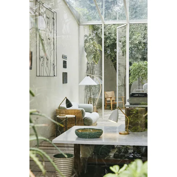 Timberline Floor Lamp Oak and Birch/ White