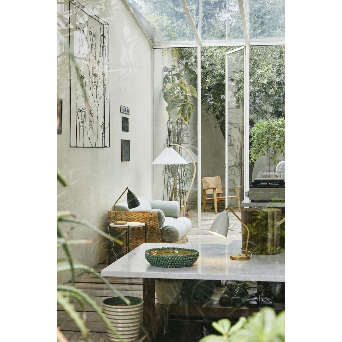 Timberline Vloerlamp Eiken en Berk/ Wit