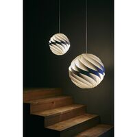 Turbo Hanglamp Glanzend Albast Wit Klein