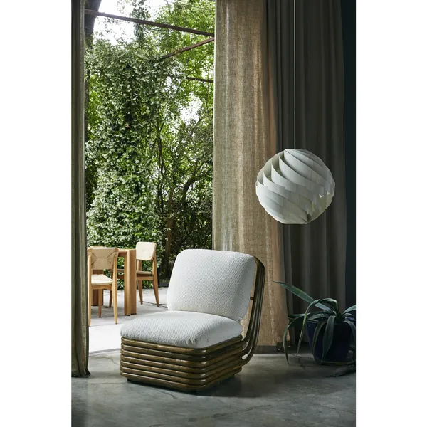 Turbo Hanglamp Glanzend Albast Wit Groot