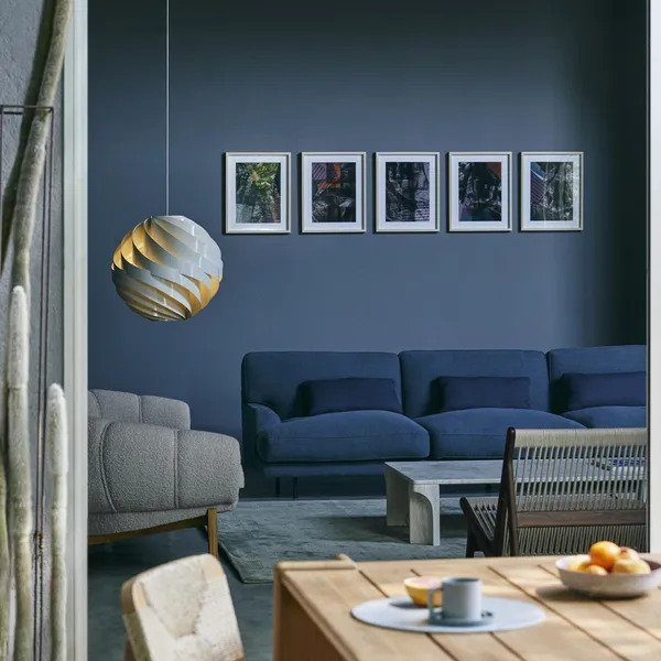 Turbo Hanglamp Glanzend Albast Wit Groot