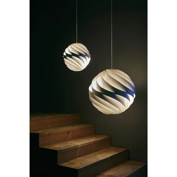 Turbo Hanglamp Glanzend Albast Wit Groot