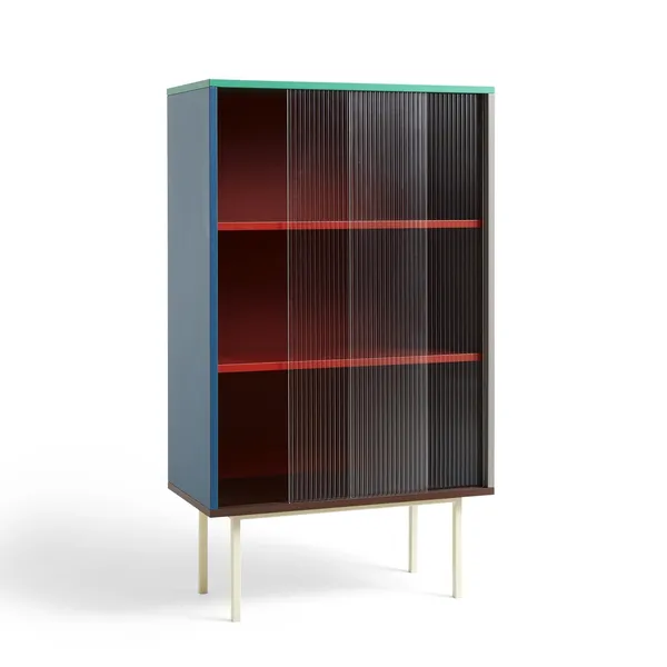 Colour Cabinet Cabinet With Glass Doors High Multicolored