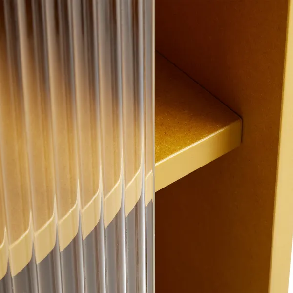 Color Cabinet Cabinet With Glass Doors Tall Yellow