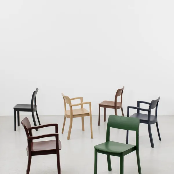 Pastis Dining Chair with Armrest Lacquered Oak