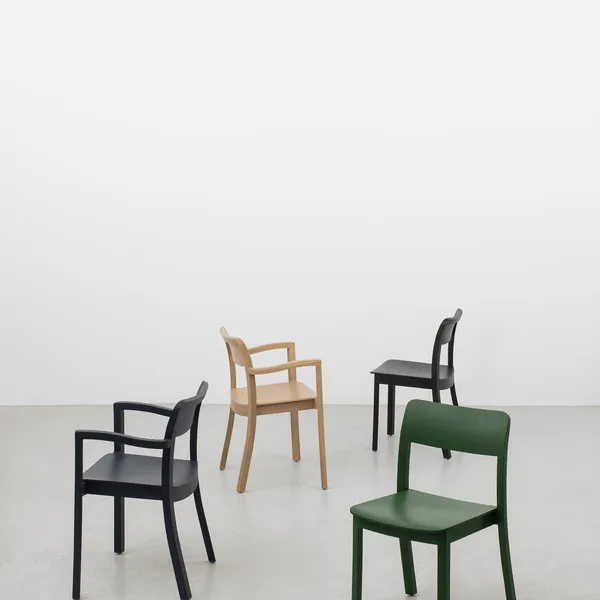Pastis Dining Chair with Armrest Lacquered Oak