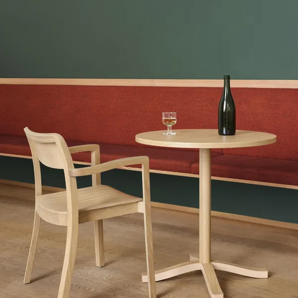 Pastis Dining Chair with Armrest Lacquered Oak