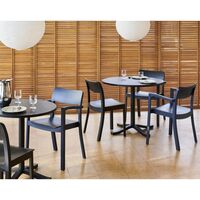 Pastis Table Ø90 x H74 Steel Blue