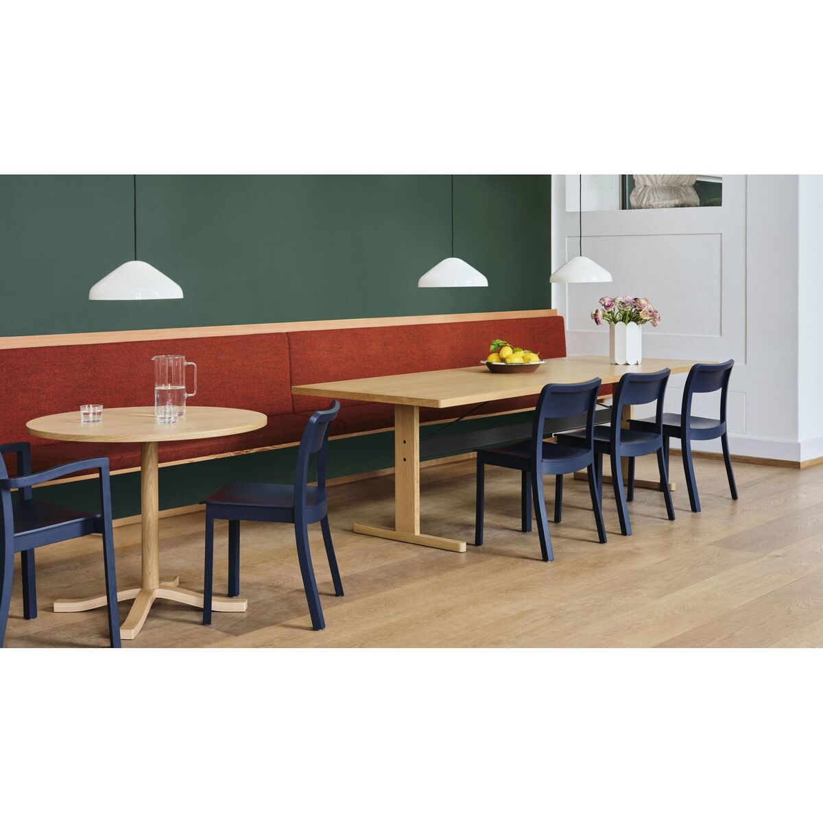 Pastis Tisch Ø90 x H74 Lackierte Eiche