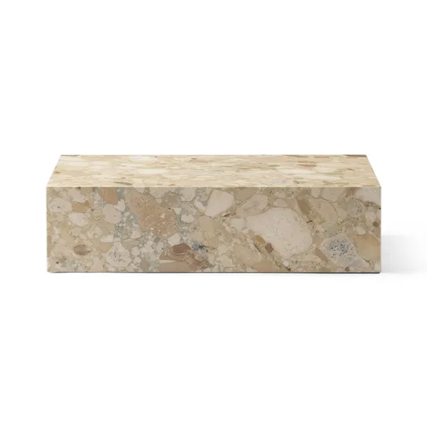 Plinth Coffee Table Low Kunis Breccia Marble