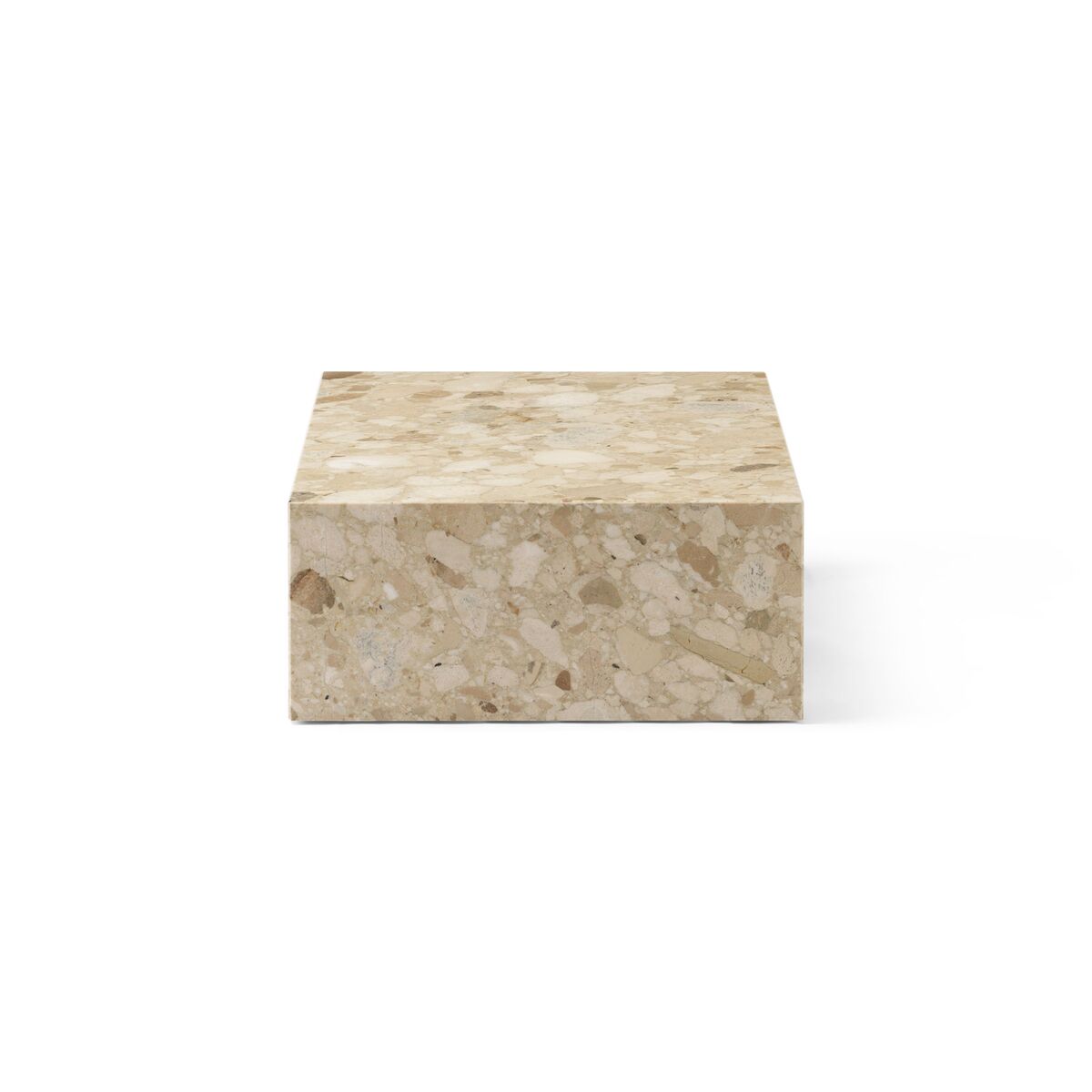Plinth Coffee Table Low Kunis Breccia Marble