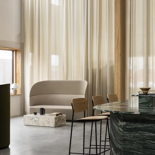 Plinth Coffee Table Low Kunis Breccia Marble