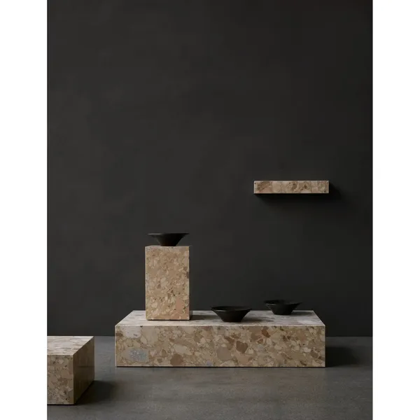 Plinth Coffee Table Low Kunis Breccia Marble