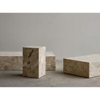 Plinth Couchtisch Hoch Kunis Breccia Marmor