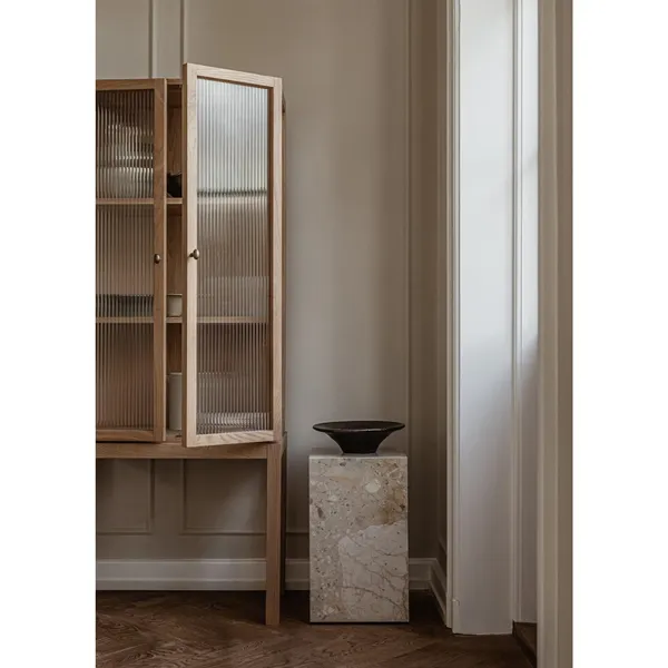 Plinth Coffee Table High Kunis Breccia Marble
